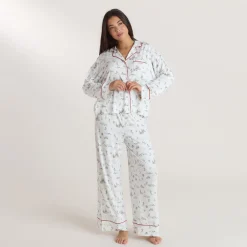 Alpine Dreams Pyjamahemd - Ski Muster