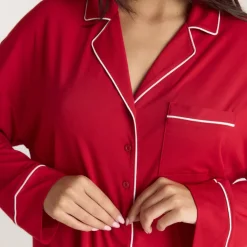 Alpine Dreams Pyjamahemd - Rot