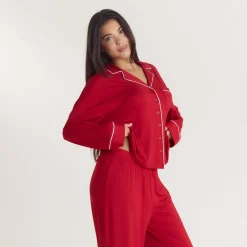 Alpine Dreams Pyjamahemd - Rot