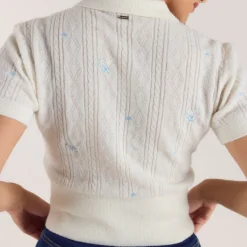 Besticker Stricktop - Crèmefarbe