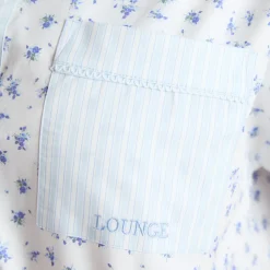 Bloom & Stripe Kurzärmeliges Pyjamahemd - Blau
