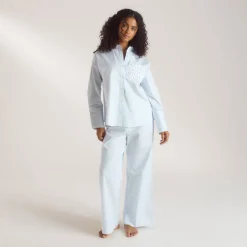 Bloom & Stripe Pyjamahemd - Blau