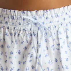 Bloom & Stripe Pyjamashort - Blau