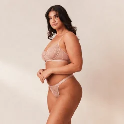 Blossom Balcony BH & String Set - Dusty Rose