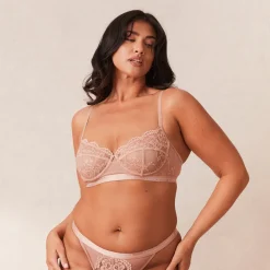 Blossom Balcony BH & String Set - Dusty Rose