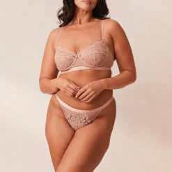 Blossom Balcony BH & String Set - Dusty Rose