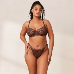 Blossom Balcony BH & String Set - Brunette