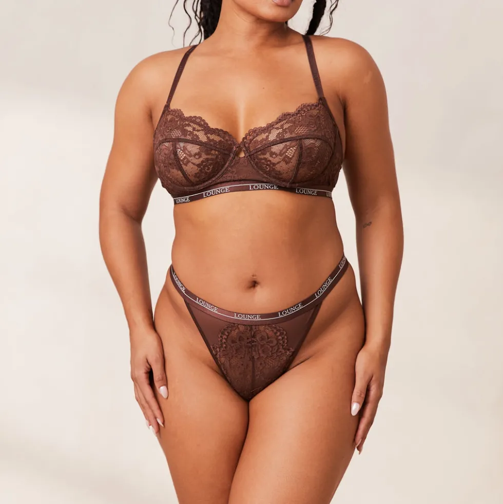 Blossom Balcony BH & String Set - Brunette