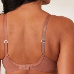 Comfort Push-Up T-shirt BH & String Set - Mokka