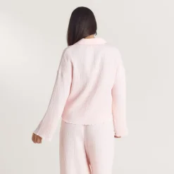 Crinkle Pyjamahemd - Rosa