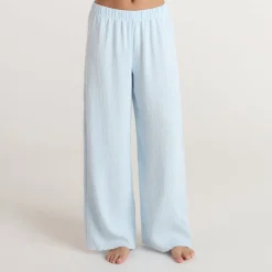 Crinkle Pyjamahose - Blau