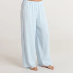 Crinkle Pyjamahose - Blau