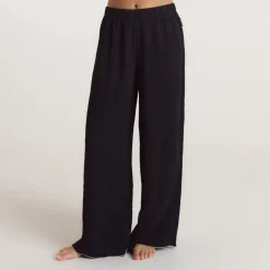 Crinkle Pyjamahose - Schwarz