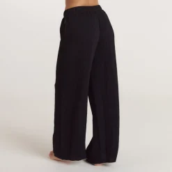 Crinkle Pyjamahose - Schwarz