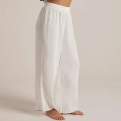 Crinkle Pyjamahose - Weiß