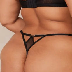 Flirt Balcony Bra & Thong/Briefs Set - Black
