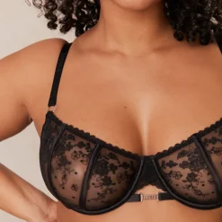 Flirt Balcony Bra & Thong/Briefs Set - Black