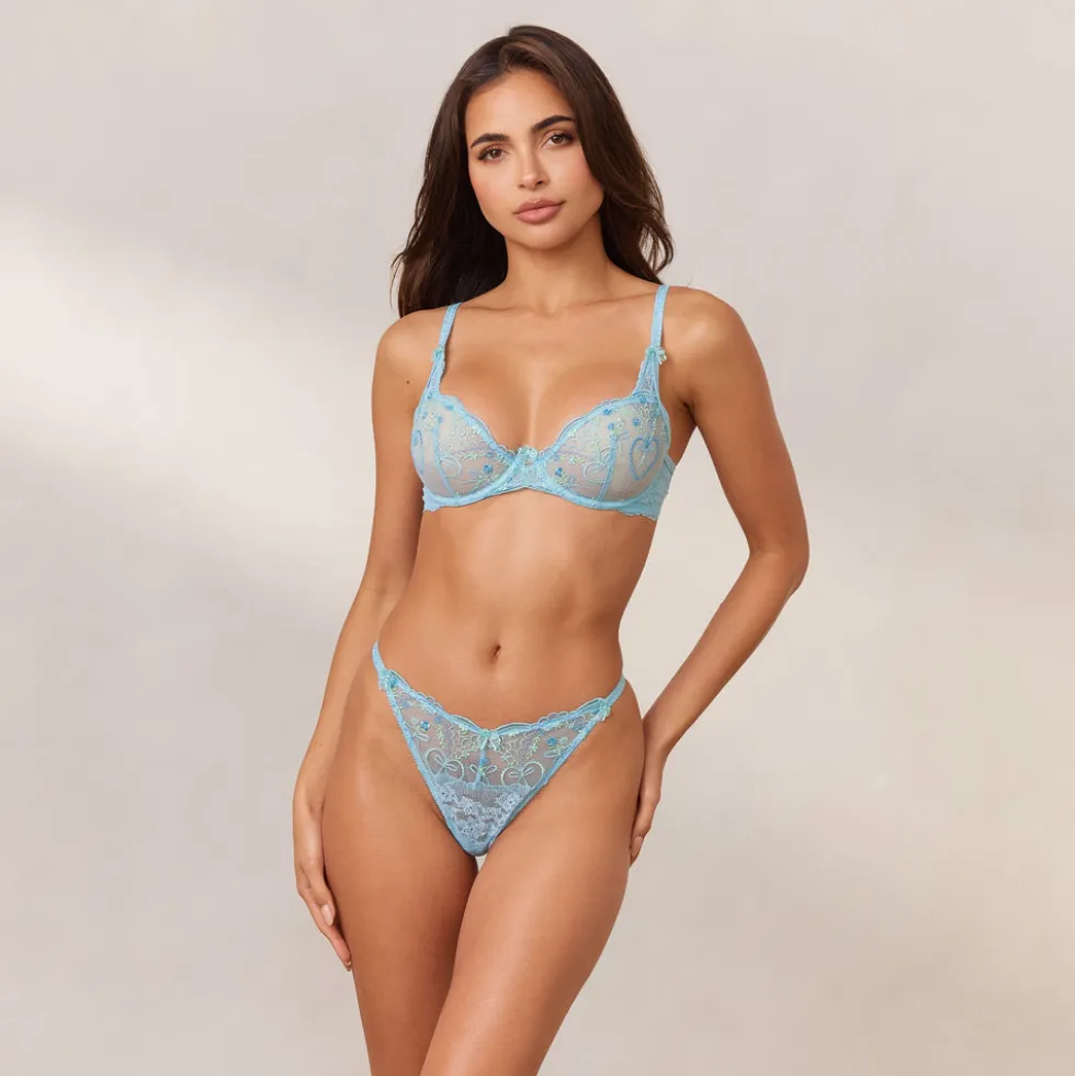 Gardenia Plunge Balcony BH - Aquamarin