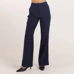 Gerade Hose im 90s-Style - Marineblau