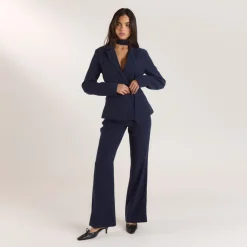 Gerade Hose im 90s-Style - Marineblau