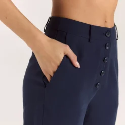 Gerade Hose im 90s-Style - Marineblau
