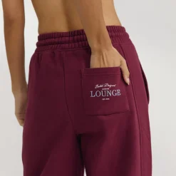 Gerade Joggers - Kirschlack