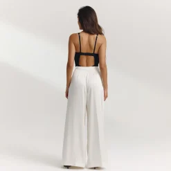 Geraffter Mesh-Body - Schwarz