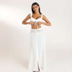 Gerüschtes Bralette - Crèmefarbe