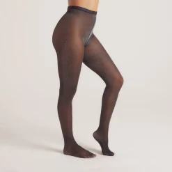 Glitzer Lurex-Strumpfhose (40 denier) - Schwarz