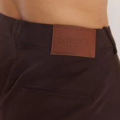 Hochtaillierte Tailored-Shorts - Schokolade