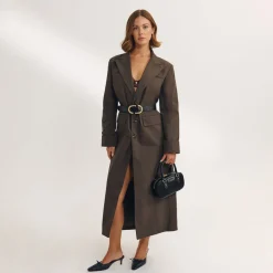 Langer Blazer - Dunkelbraun