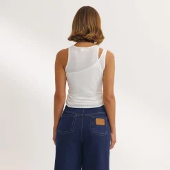 Mehrlagiges Tanktop - Weiß
