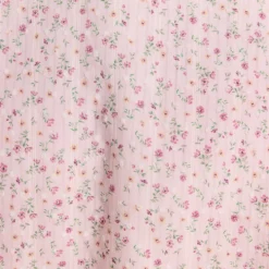 Minikleid mit Falten und Spitze - Florales Rosa
