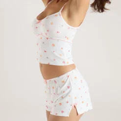 Modal Cami Pyjama-Oberteil - Weißes Obst