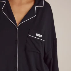 Modal Pyjamahemd - Schwarz