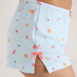 Modal Pyjama-Shorts - Blaues Obst
