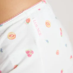 Modal Pyjama-Shorts - Weißes Obst