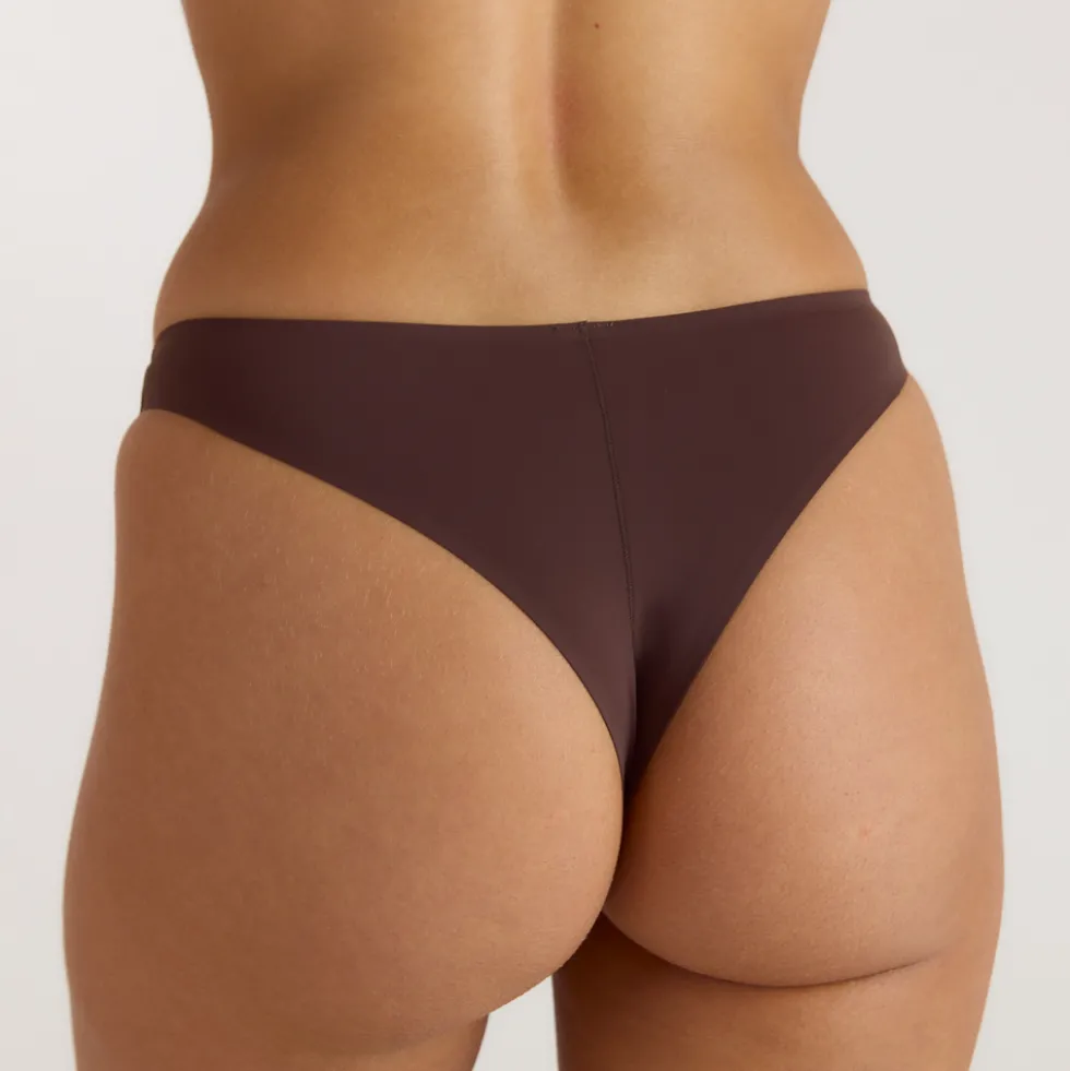 Nahtloser Brazilian Slip - Schokolade