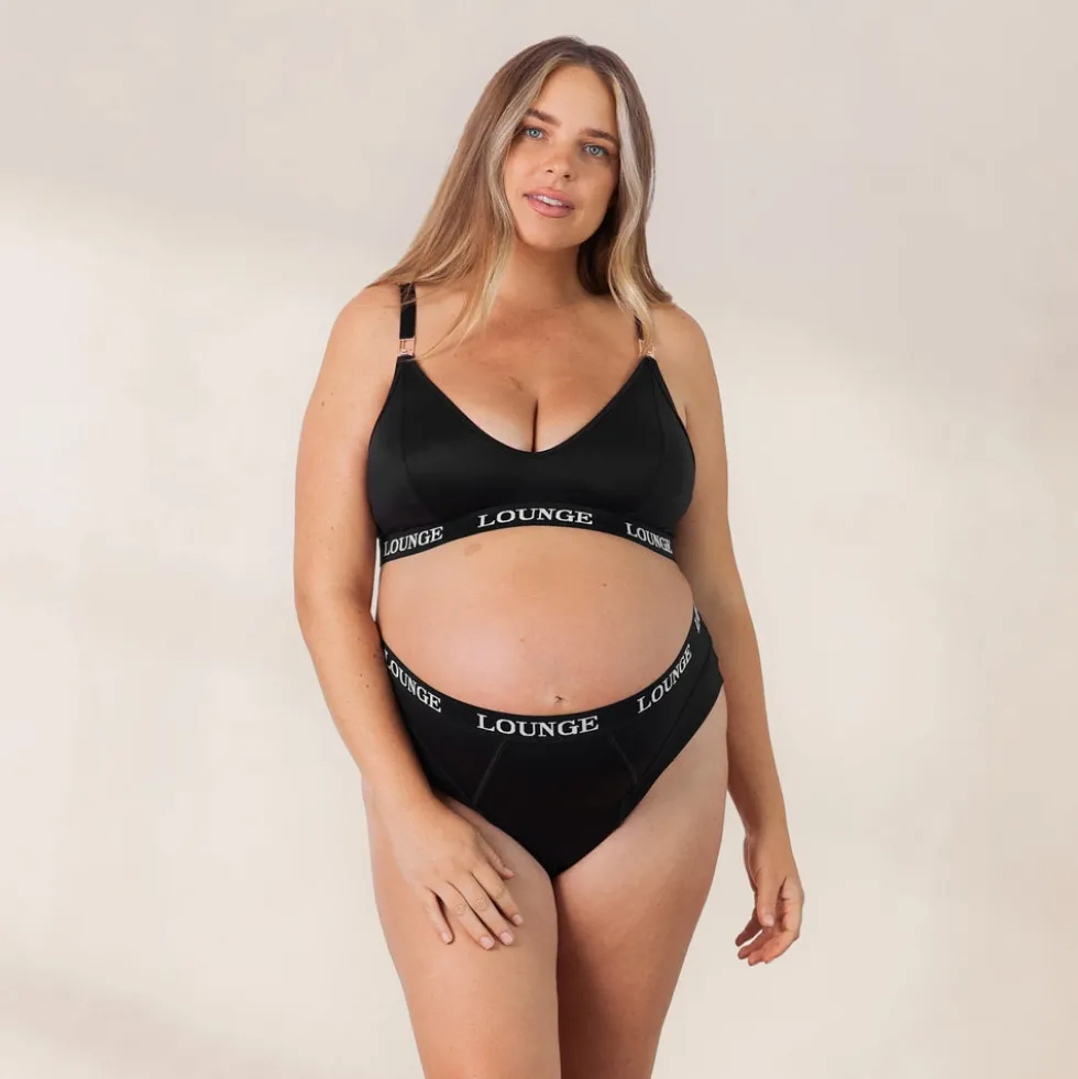 Nurture Still-BH & String/Slip Set - Schwarz