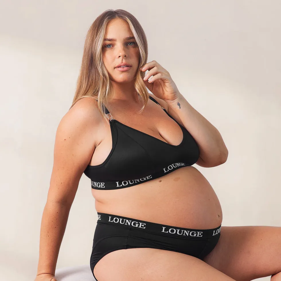 Nurture Still-BH & String/Slip Set - Schwarz