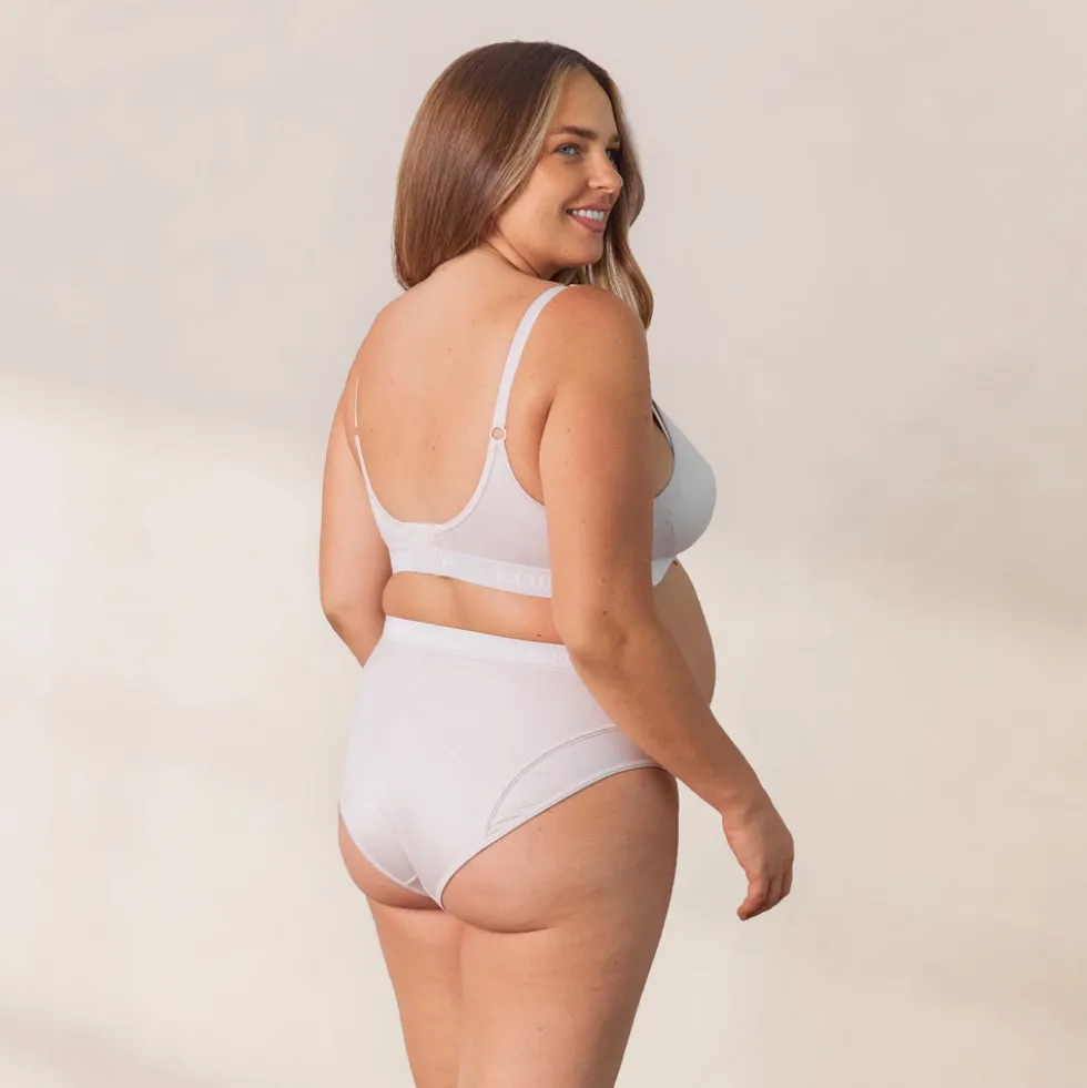 Nurture Still-BH und String/Slip Set - Crèmefarben