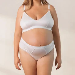 Nurture Still-BH und String/Slip Set - Crèmefarben