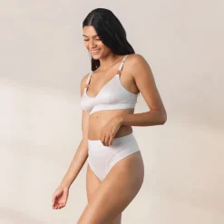Nurture Still-BH und String/Slip Set - Crèmefarben