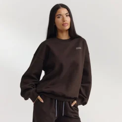 Oversized Pullover - Dunkle Schokolade