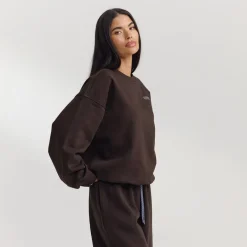 Oversized Pullover - Dunkle Schokolade