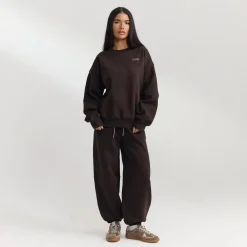 Oversized Pullover - Dunkle Schokolade