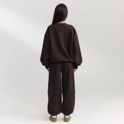 Oversized Pullover - Dunkle Schokolade