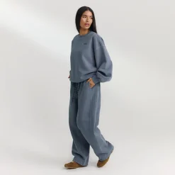 Oversized Pullover - Gewaschenes Blau