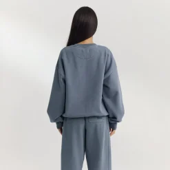 Oversized Pullover - Gewaschenes Blau