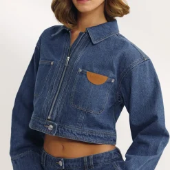 Oversize-Denimjacke - Blau